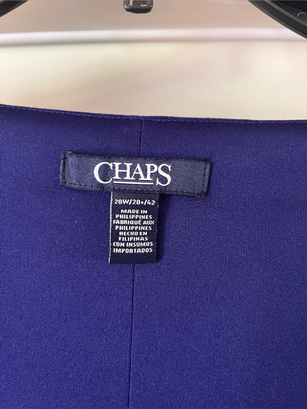 Chaps Royal Blue Faux Wrap Dress in Size 20W! Super flattering knot waist! - Picture 2 of 14